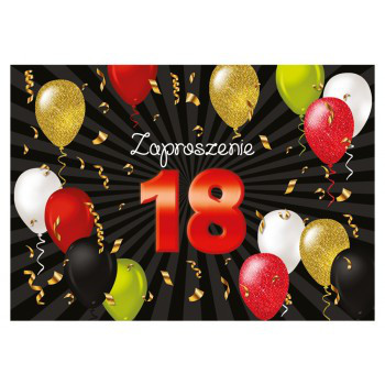 Zaproszenia na 18 urodziny / ZX8904