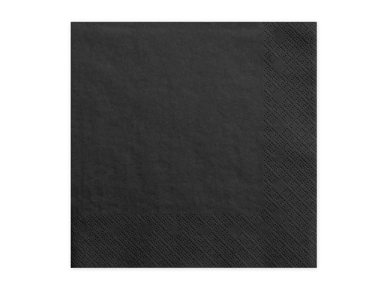 Serwetki bibułowe czarne 33x33 cm / SP33-1-010