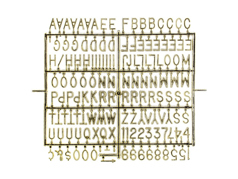 Tablica z literami "Serce" / 31x29 cm