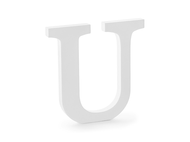 Drewniana litera "U" / 20,5x20 cm