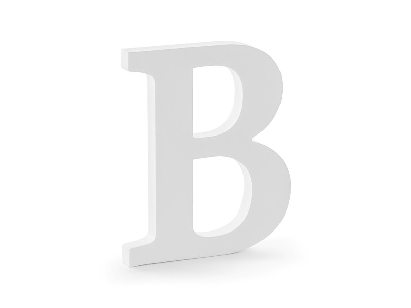 Drewniana litera "B" / 16,5x20 cm