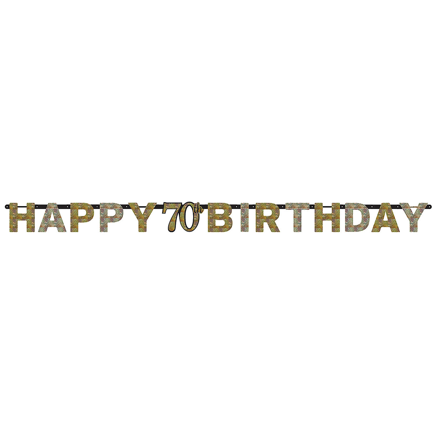 Girlanda Sparkling Celebration "70 urodziny / 213x16,2 cm