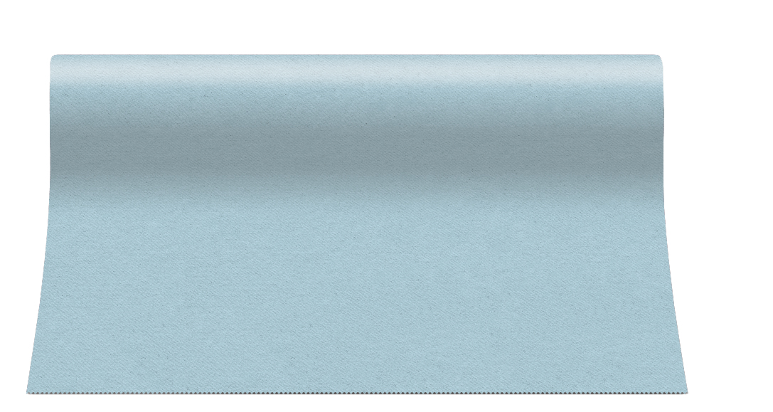 Bieżnik flizelinowy gładki AIRLAID "Basic", błękitny / 40cmx24m