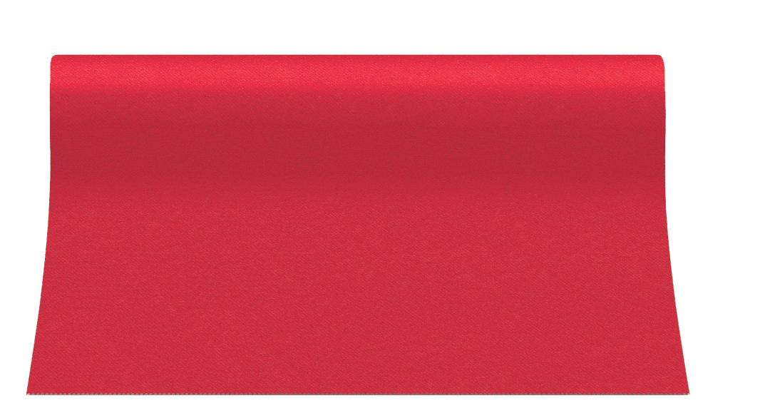 Bieżnik flizelinowy gładki AIRLAID "Basic", czerwony / 40cmx24m