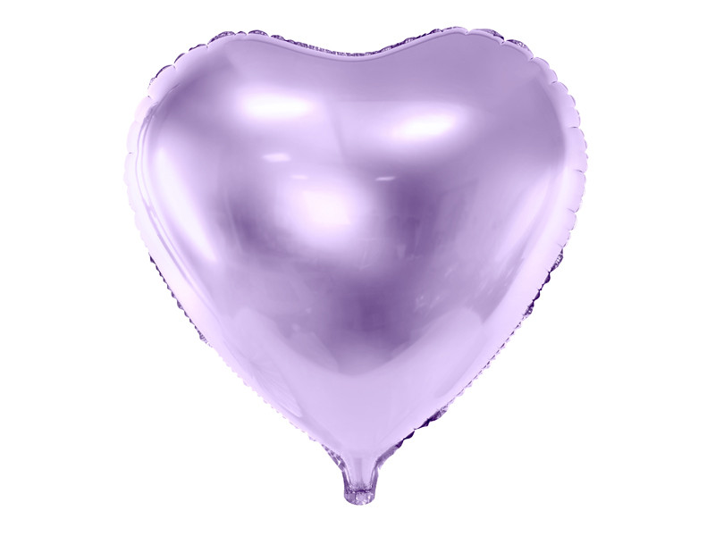 Balon foliowy metalizowany Serce jasny liliowy, 61 cm / FB23M-004J