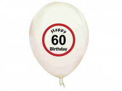 Balony na 60 urodziny "Happy 60 Birthday"