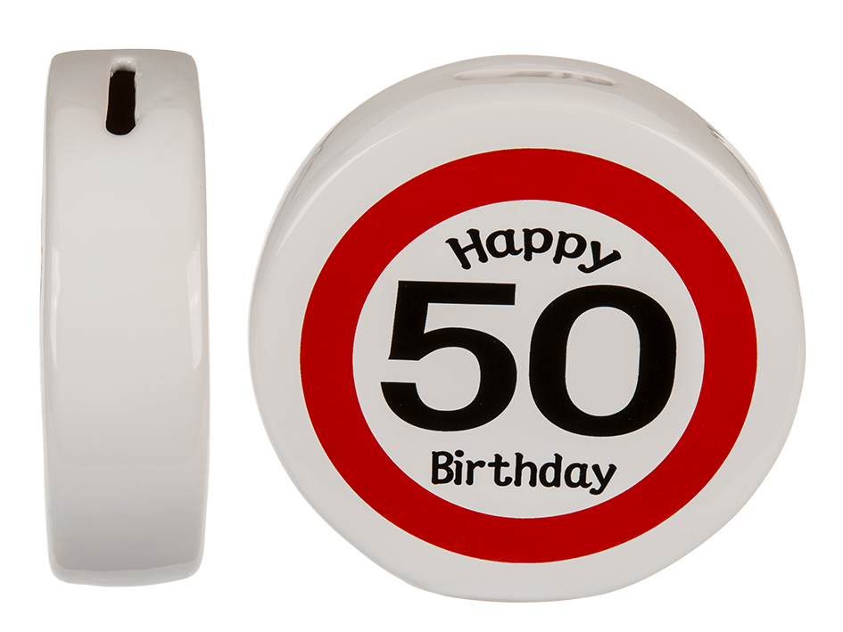Skarbonka ceramiczna "50 urodziny" / OTB-101467