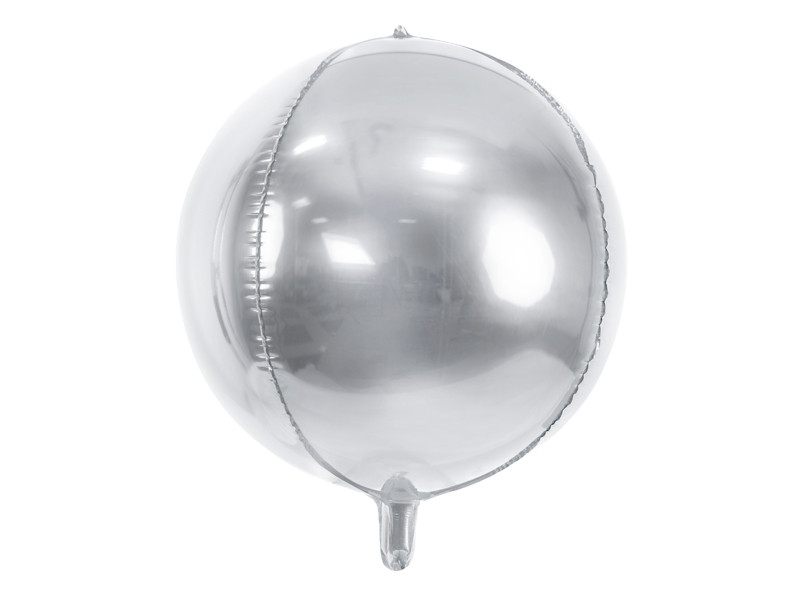 Balon foliowy metalizowany "Kula" srebrna / 40cm