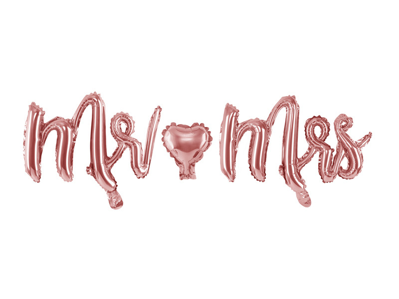 Balon foliowy napis "Mr&Mrs"