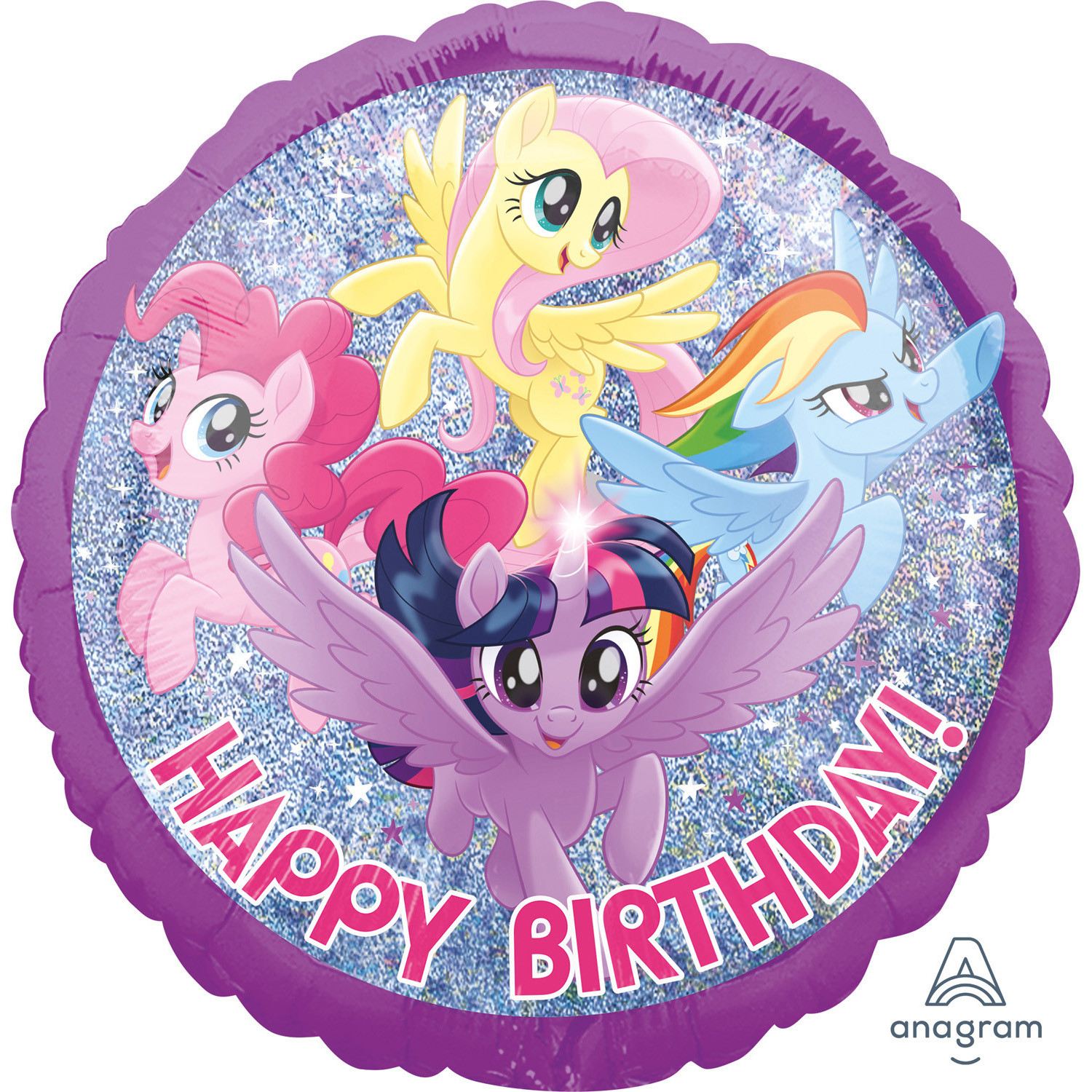 Balon foliowy "Kucyki Pony Happy Birthday" / 23 cm
