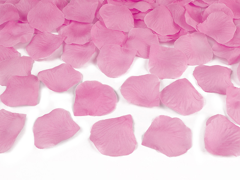 Wystrzałowa tuba konfetti - różowe płatki róż / 80 cm