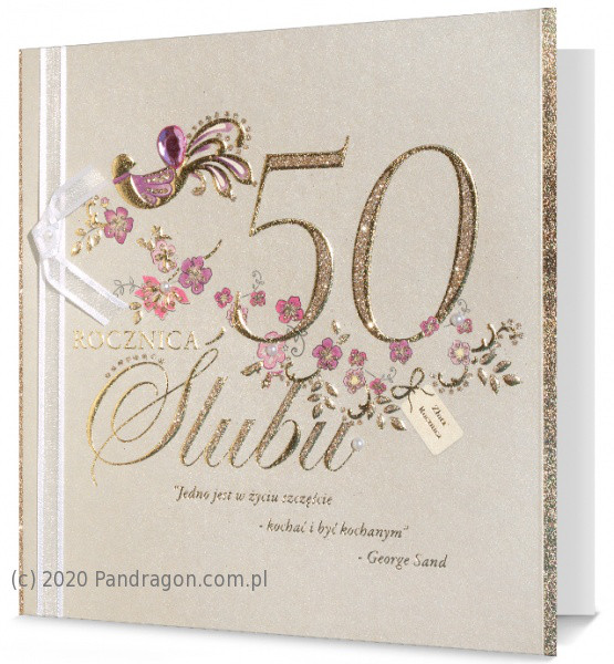 Kartka na rocznicę ślubu z okazji "50 Rocznicy Ślubu" / Diamond10