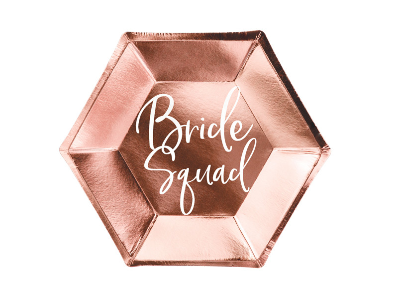 Talerzyki papierowe "Bride Squad" / TPP21-019R