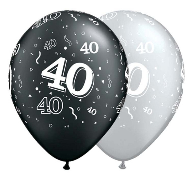 Balony na 40 urodziny, mix / 25225/6