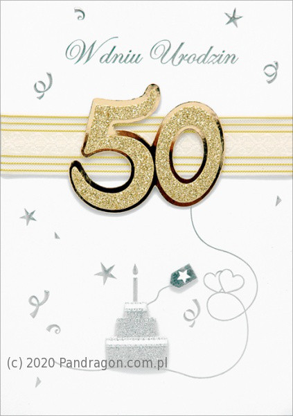 Kartka urodzinowa na 50 Urodziny / HM-100-381