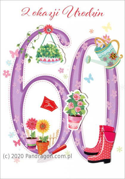 Karnet na 60 urodziny / HM-200-1074