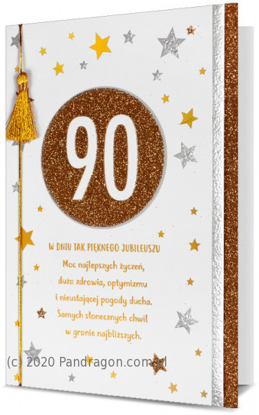 Karnet na "90 urodziny" / HM200-1751