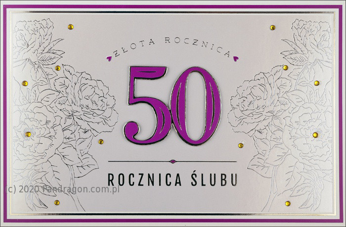 Kartka na rocznicę ślubu "50 Rocznica Ślubu" / HM-100-663
