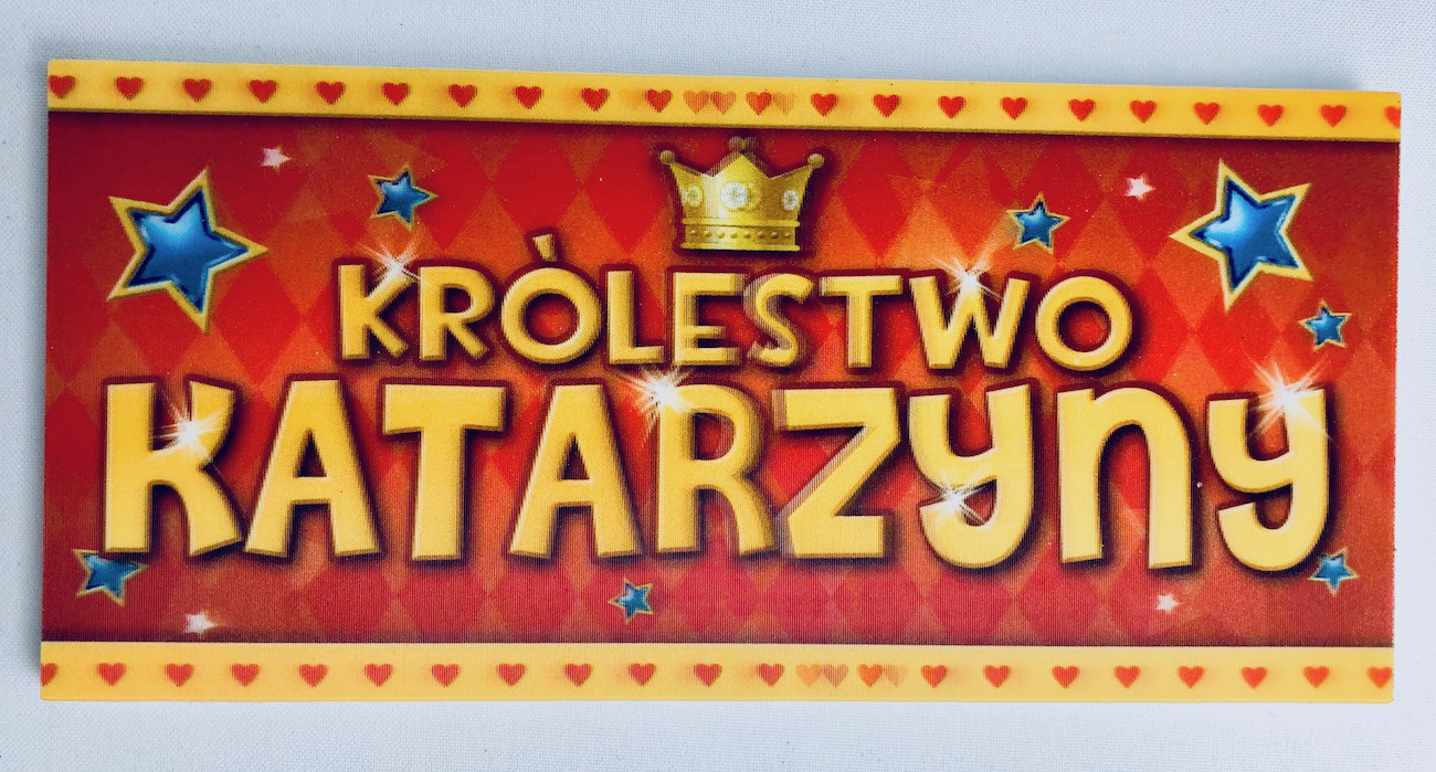 Tabliczka na drzwi "Królestwo Katarzyny" - WYPRZEDAŻ