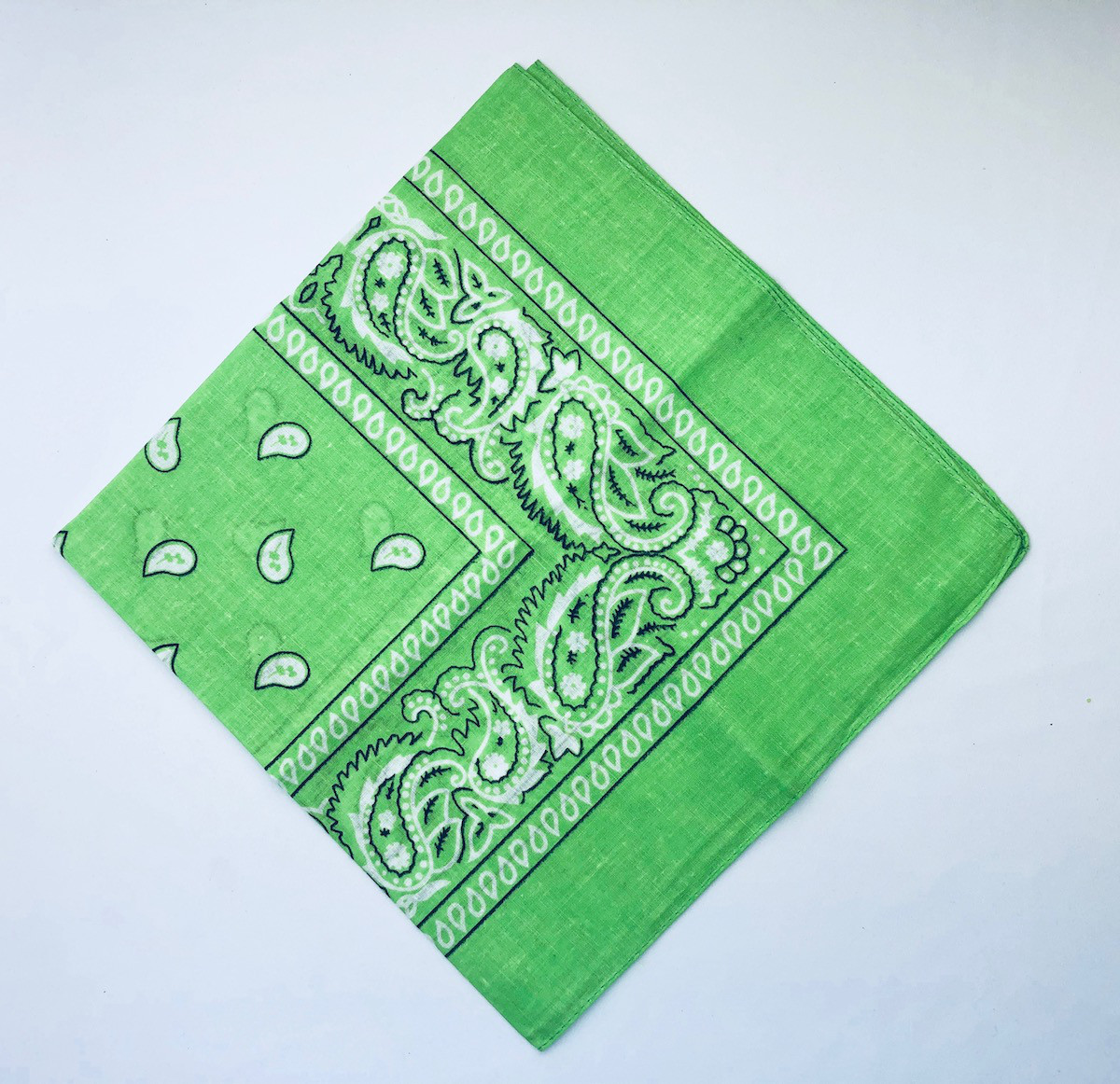 Chusta bandamka, zielona / 56x56 cm
