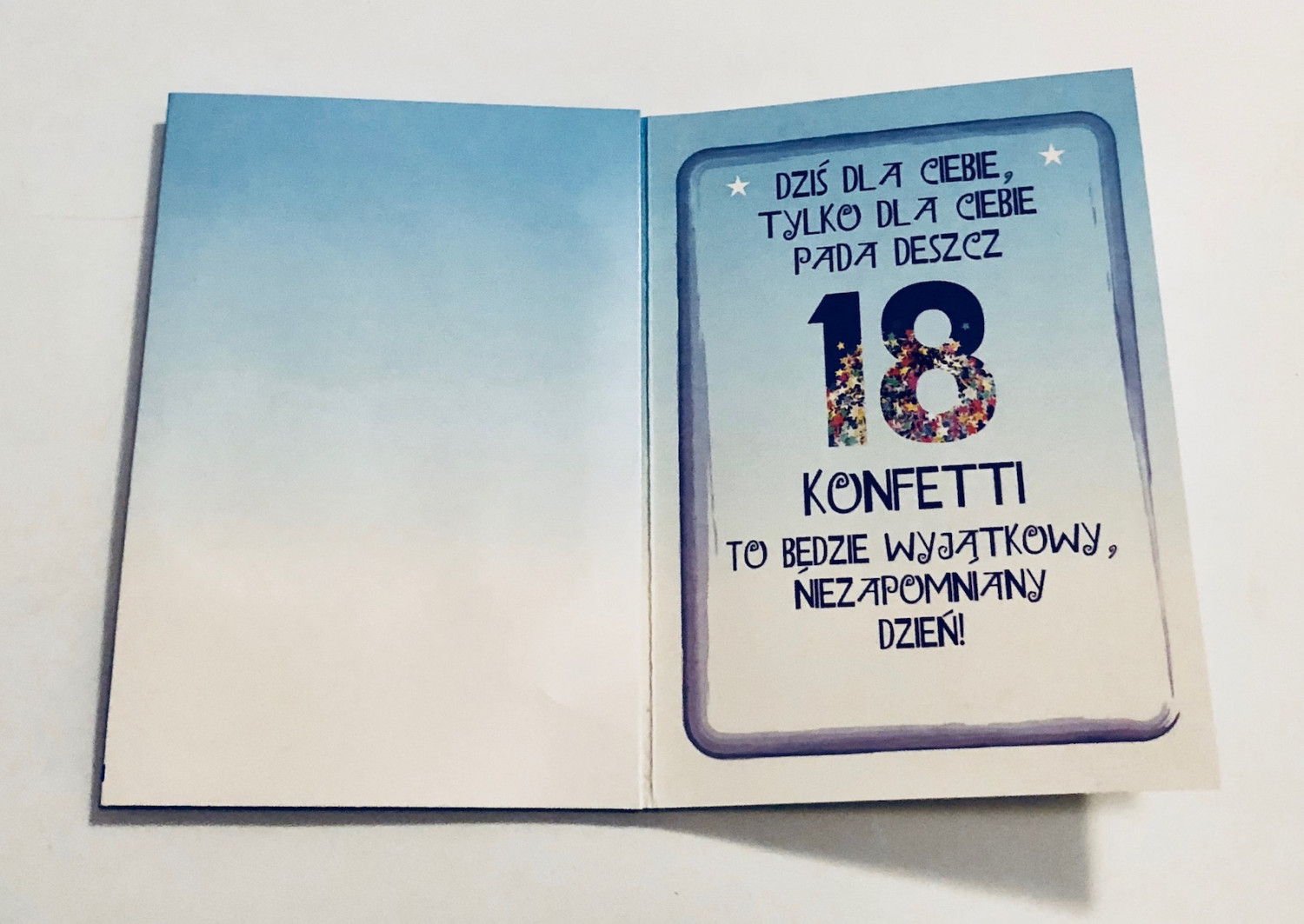 Kartka urodzinowa na 18 Urodziny / KNF-018N