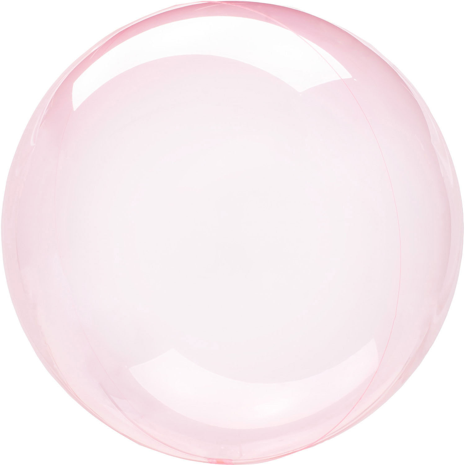 Balon foliowy Kula "Clearz" Crystal Dark Pink / 40x40 cm