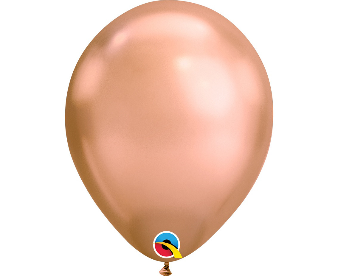Balony lateksowe 11" Chrom różowe złoto