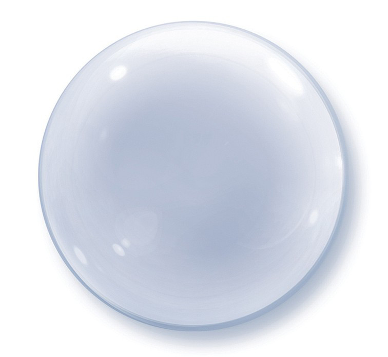 Balon foliowy 24" Bubbles transparentny / 61cm