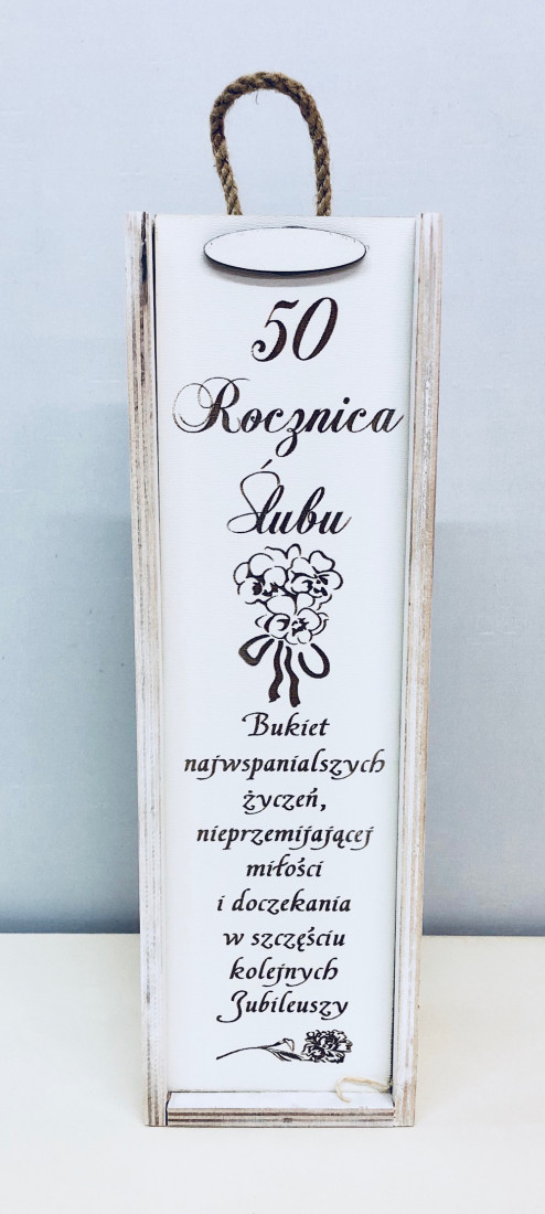 Skrzynka zdobiona "50 Rocznica Ślubu"