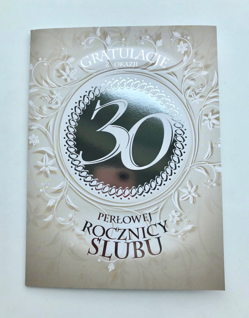 Karnet "30 Rocznica Ślubu" / RS0230