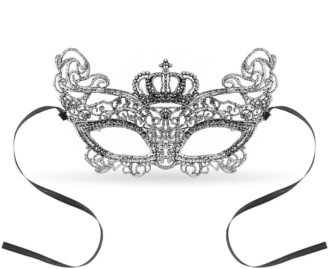 Maska karnawałowa Wenecka ażurowa "Srebrna królowa"