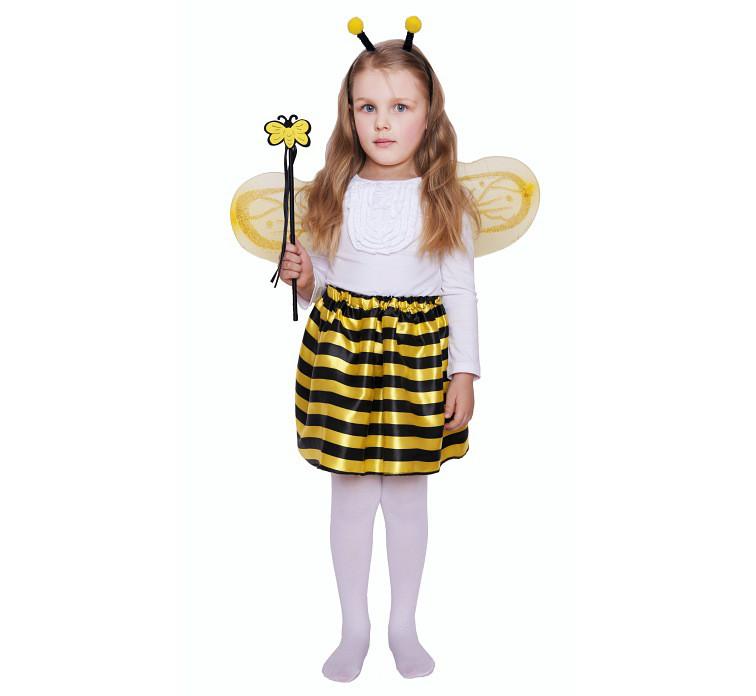 Zestaw "Pszczółka" (spódniczka, skrzydła, opaska, różdżka)