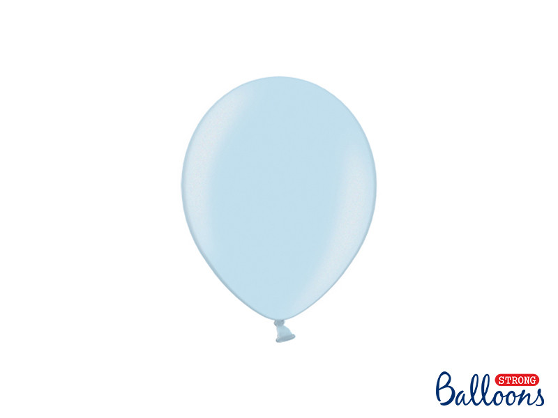 Balony lateksowe Belbal 10", Metallic Light Blue / 100 szt