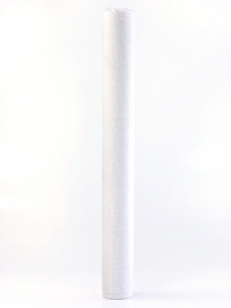 Organza Glittery, biała / 0,36 x 9m