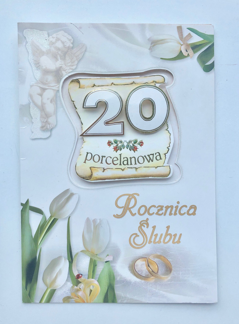 Karnet "Porcelanowa Rocznica Ślubu" / LDG4