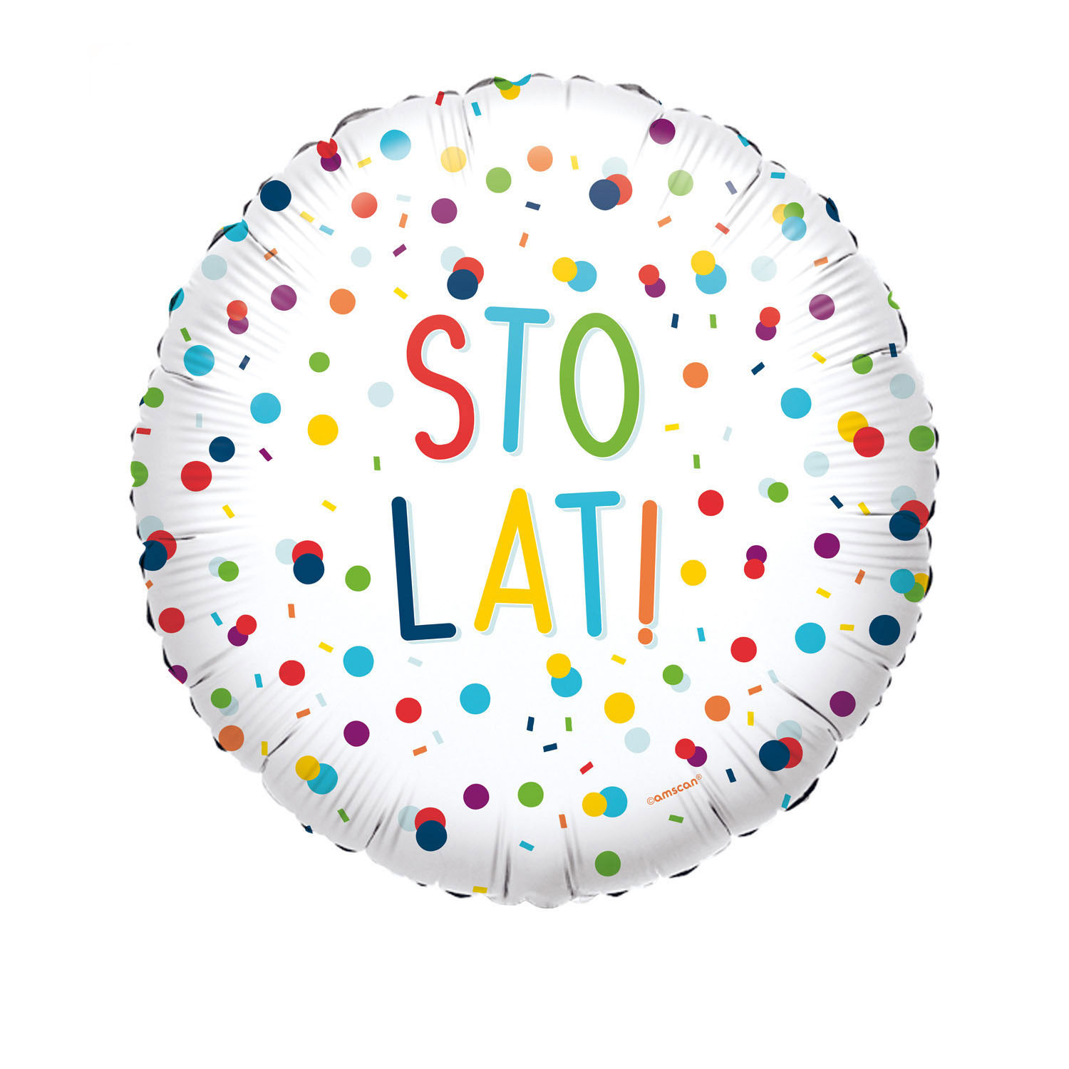 Balon foliowy na urodziny "Sto Lat!" / 43 cm