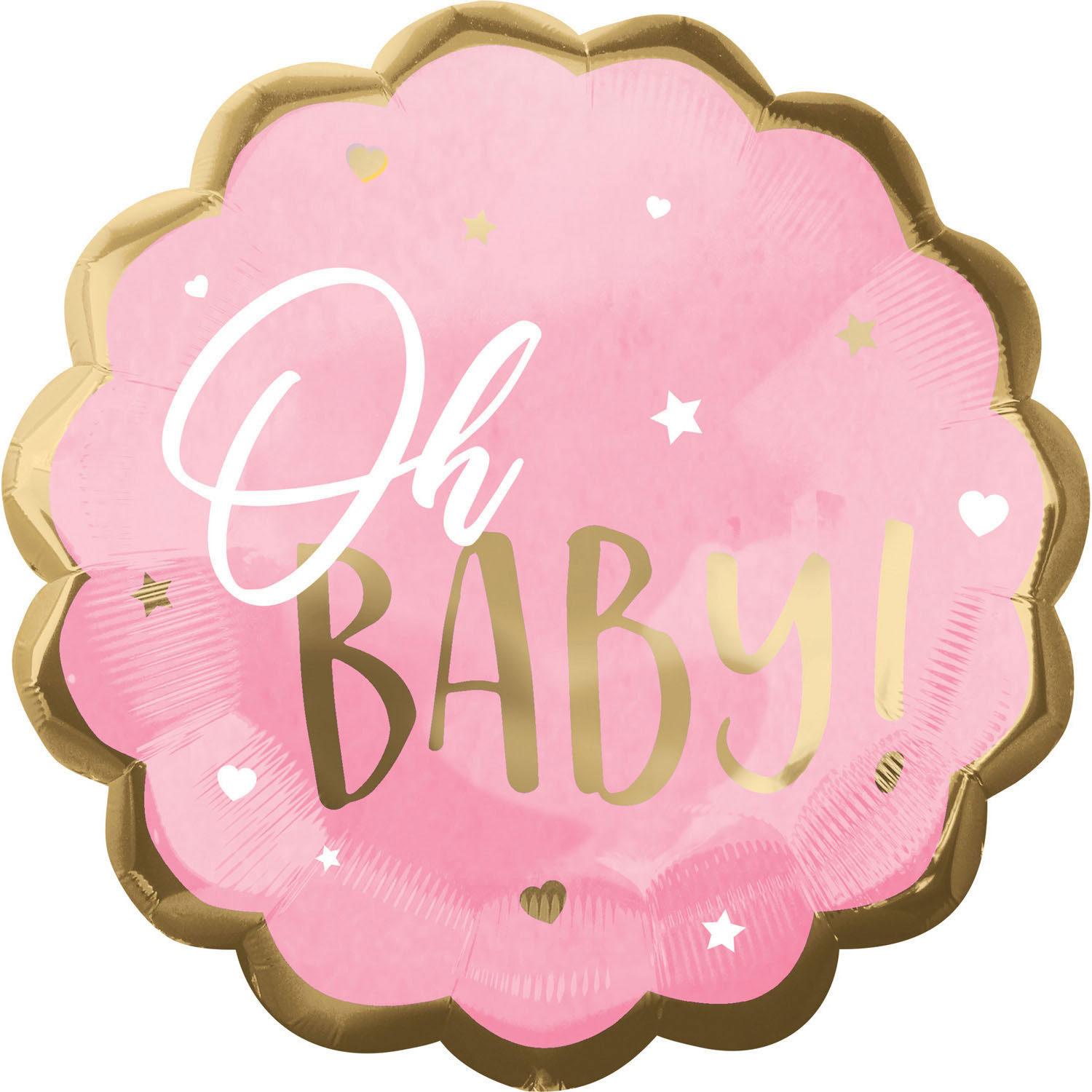 Balon na Narodziny dziewczynki foliowy "Oh Baby!" / 55 cm
