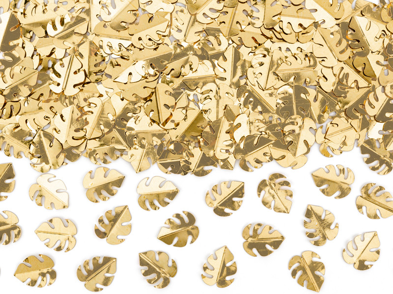 Konfetti metalizowane "Złote liście"