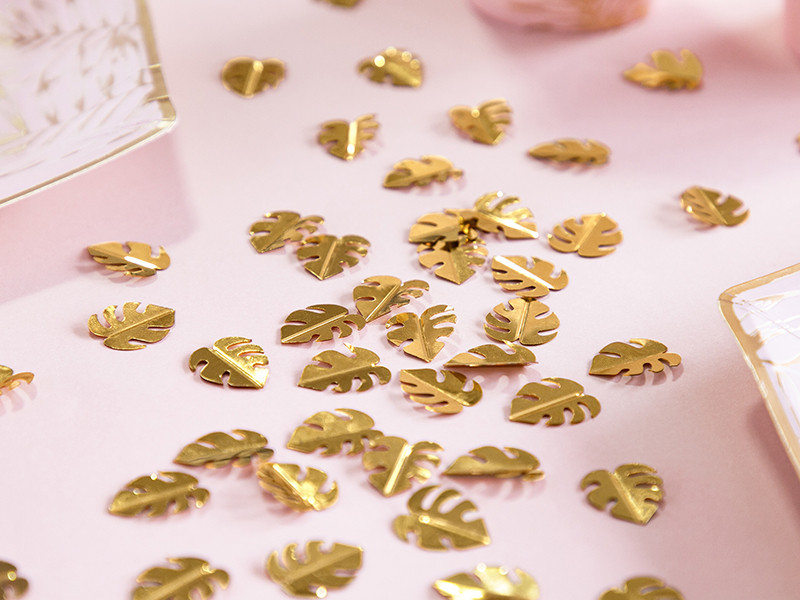 Konfetti metalizowane "Złote liście"