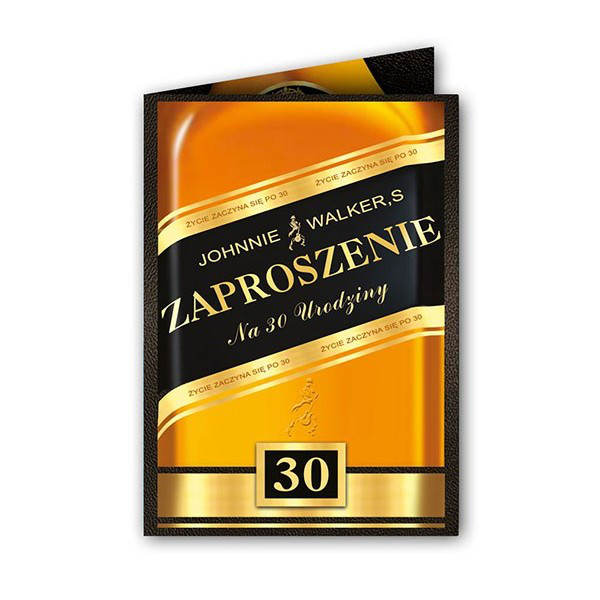 Zaproszenia na 30 urodziny whisky / ZX6806