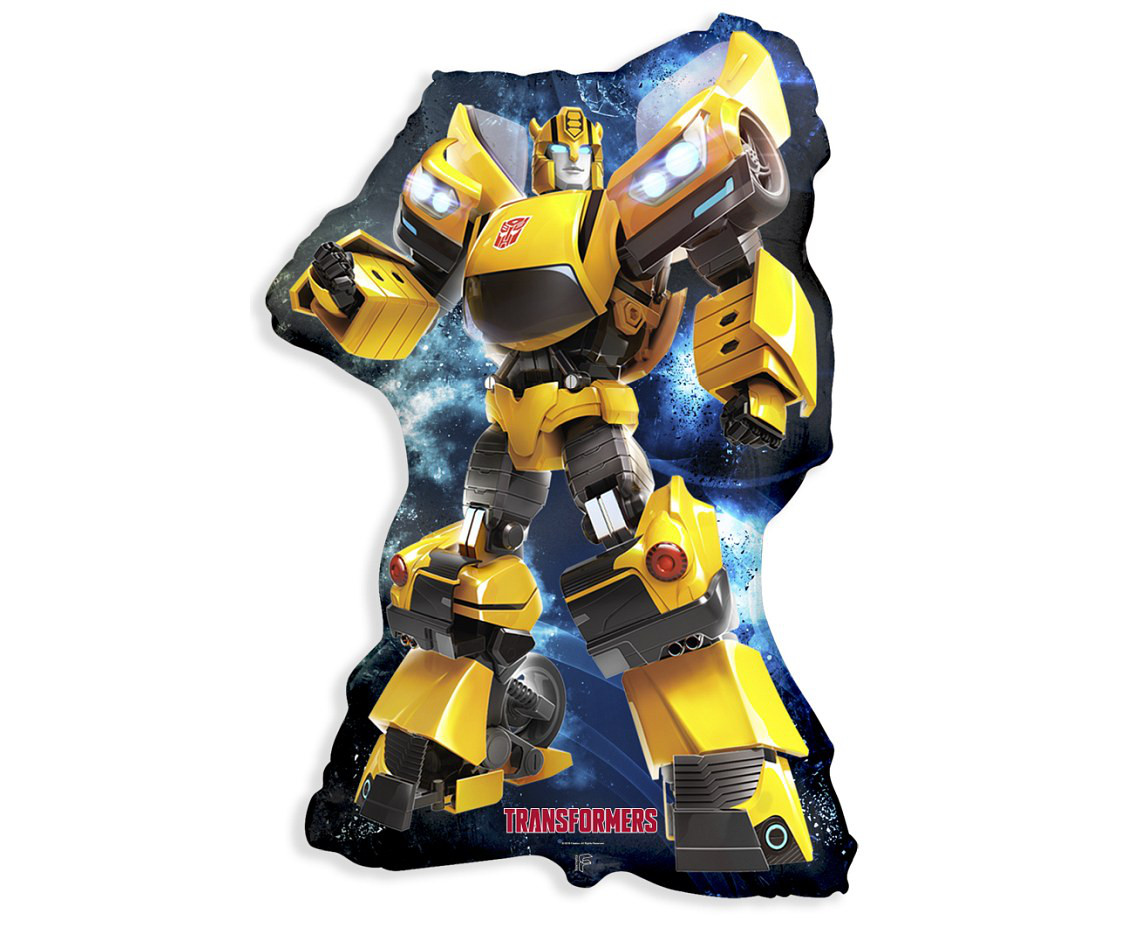 Balon foliowy mini "Transformers Bumblebee" z patyczkiem / 14"