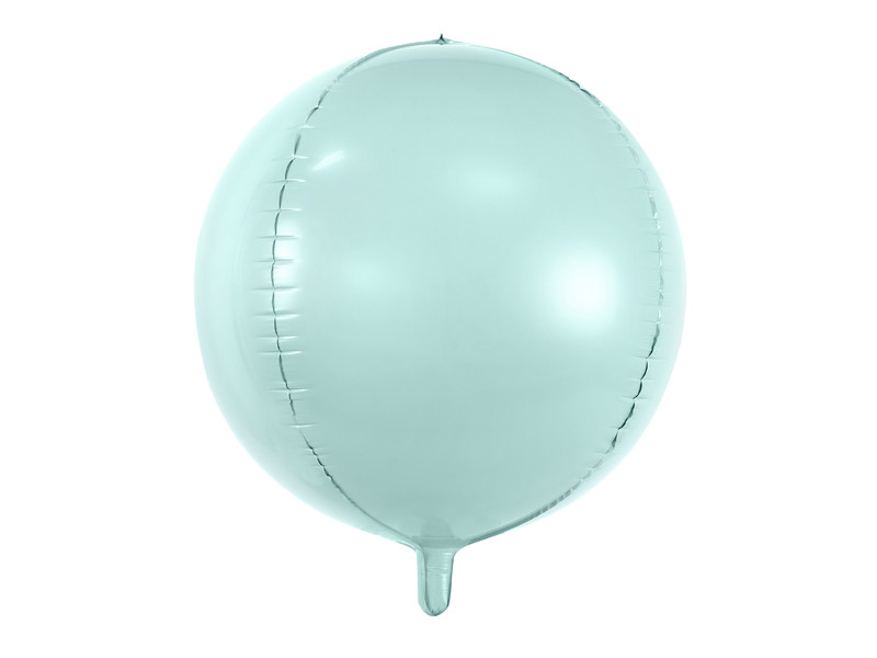 Balon pastelowy metalizowany "Kula" miętowa / 40 cm
