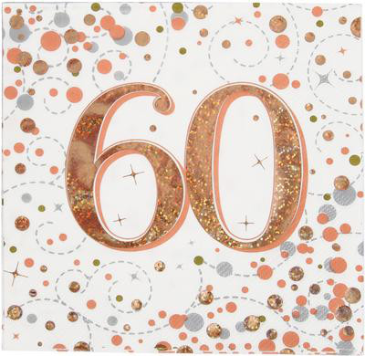 Serwetki holograficzne na 60 urodziny