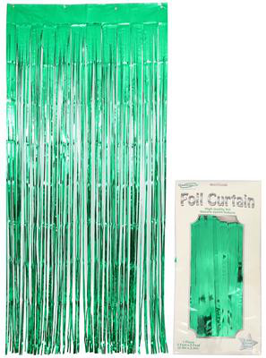 Dekoracja - foliowa kurtyna na drzwi - fotościanka, zielona / 90x240 cm