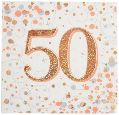 Serwetki holograficzne na 50 urodziny