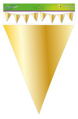 Dekoracja trójkąty złote / 20 flag