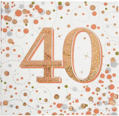 Serwetki holograficzne na 40 urodziny