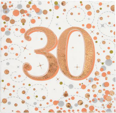 Serwetki holograficzne na 30 urodziny