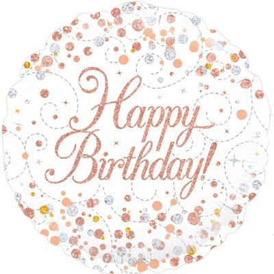 Balon foliowy holograficzny na urodziny Happy Birthday / 227062
