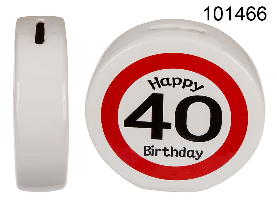 Skarbonka ceramiczna "40 urodziny" / OTB-101466
